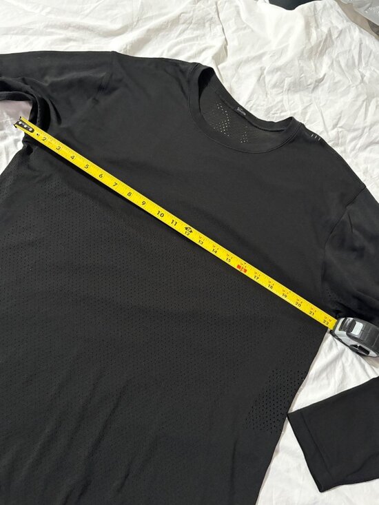 Lululemon Metal Vent Breathe Long Sleeve Shirt Slim Fit Black Traning Top XL - Picture 9 of 10